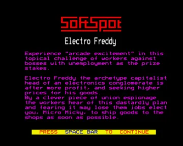 Electro Freddy (1984)(Softspot) screen shot title